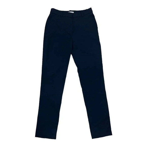 H&M Navy Slim Business Trousers 2 - Picture 1 of 3